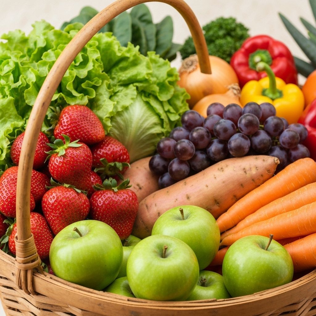 Fresh vegetables and fruits